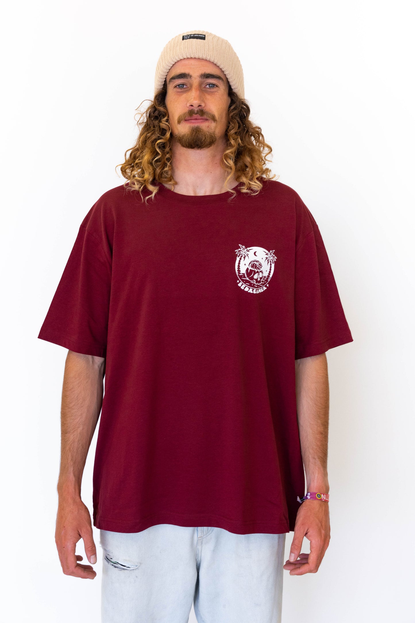 Skull Dreamer - T-shirt Unisex Burgundy - Be Dreamer Clothing