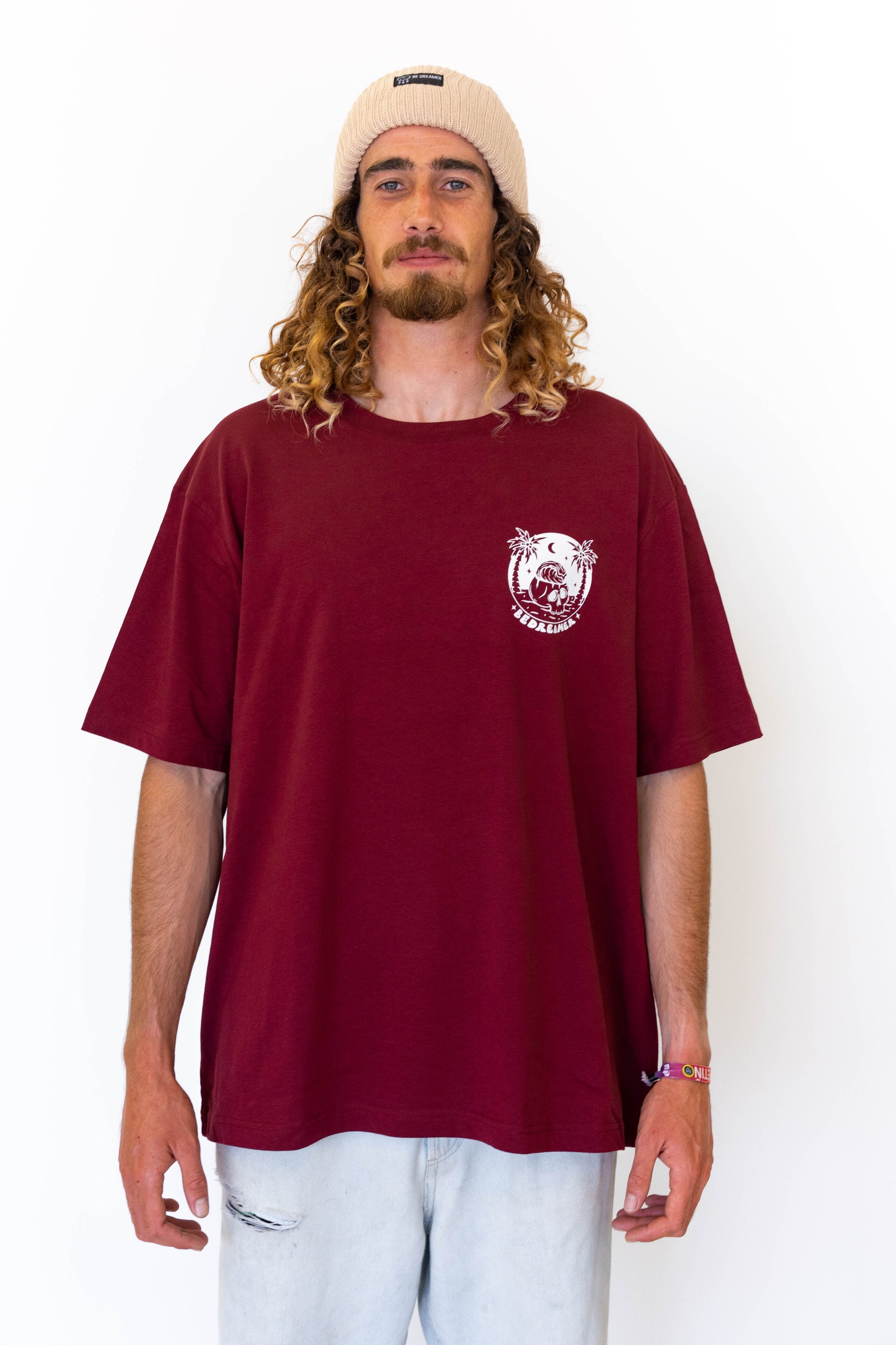 Skull Dreamer - T-shirt Unisex Burgundy - Be Dreamer Clothing
