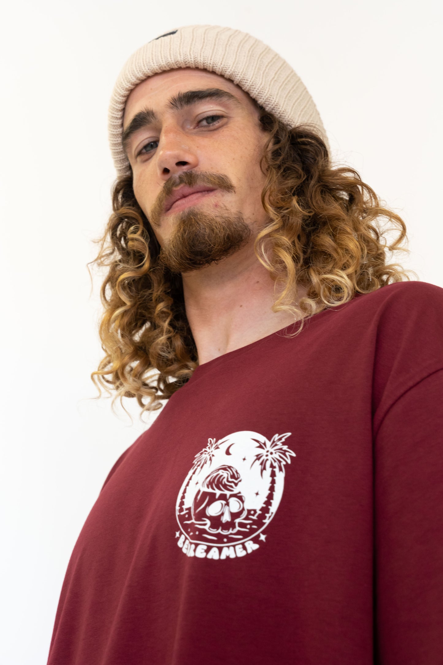 Skull Dreamer - T-shirt Unisex Burgundy - Be Dreamer Clothing