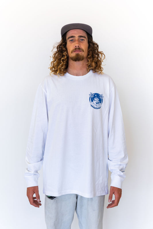 Skull Dreamer - Long Sleeve T-shirt Man White - Be Dreamer Clothing