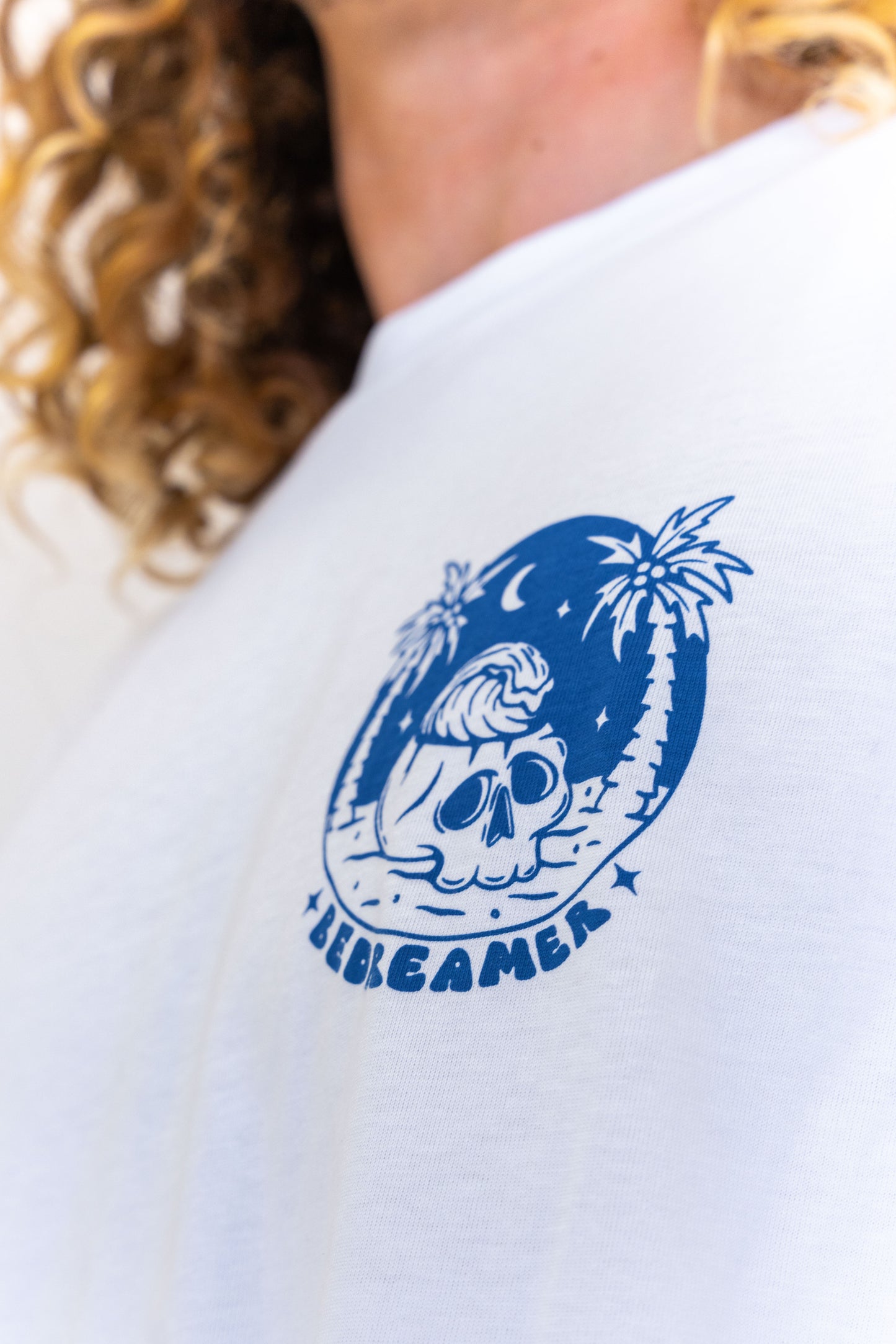 Skull Dreamer - Long Sleeve T-shirt Man White - Be Dreamer Clothing