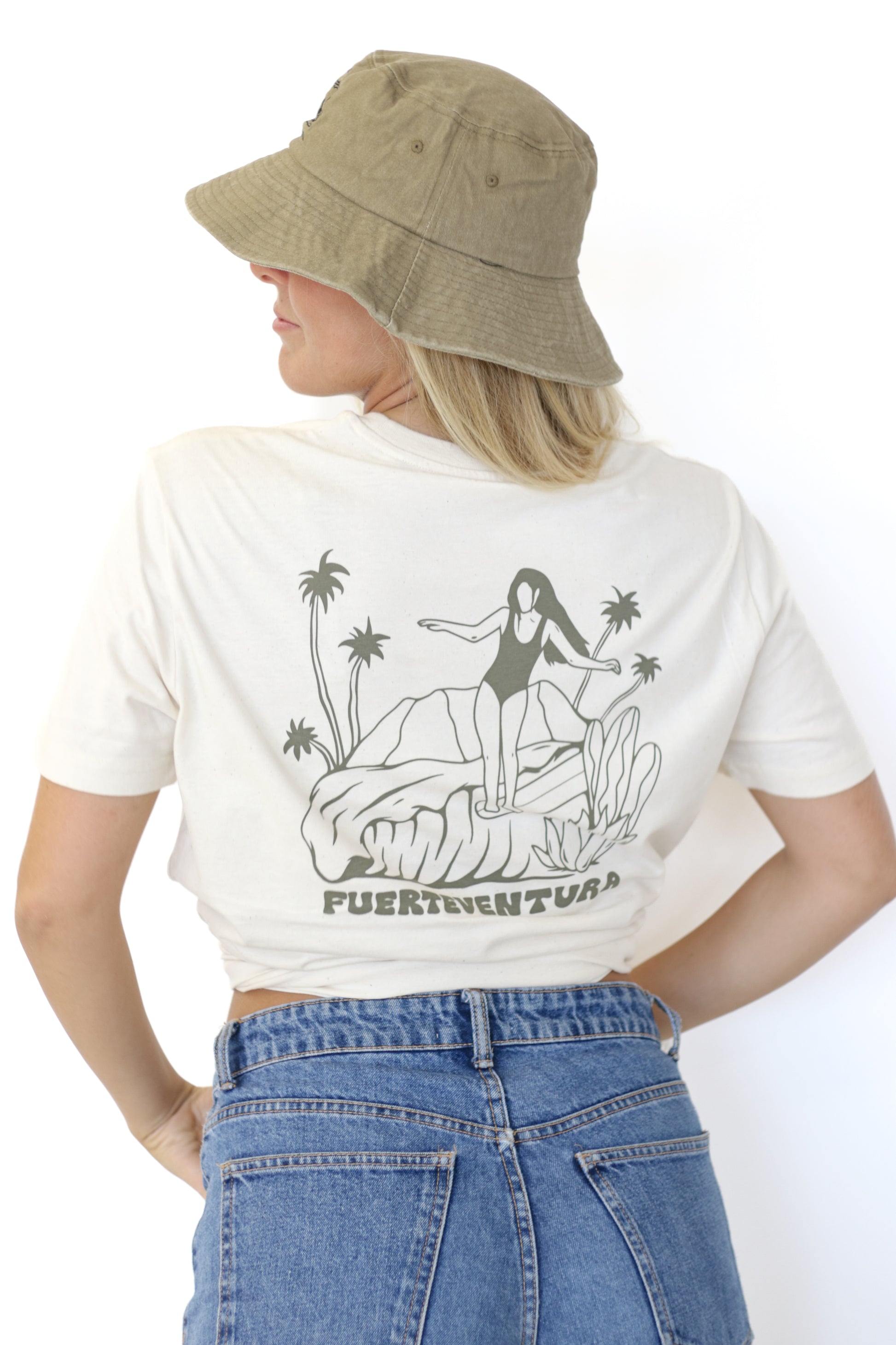 Surf Girl Fuerteventura - T-shirt Unisex Natural Raw - Be Dreamer Clothing