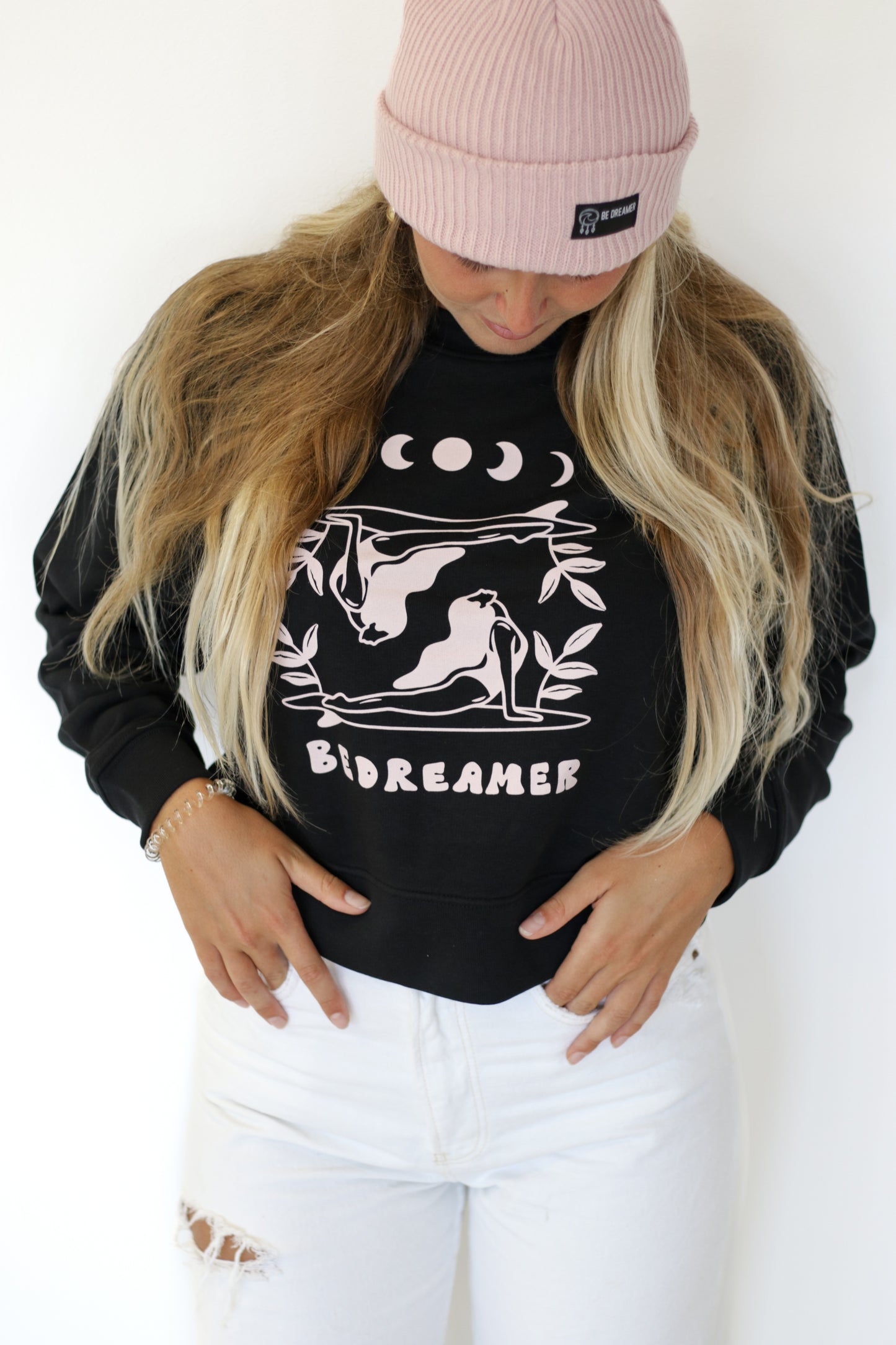Twin Yoga Girls - Hoodie Woman Black - Be Dreamer Clothing