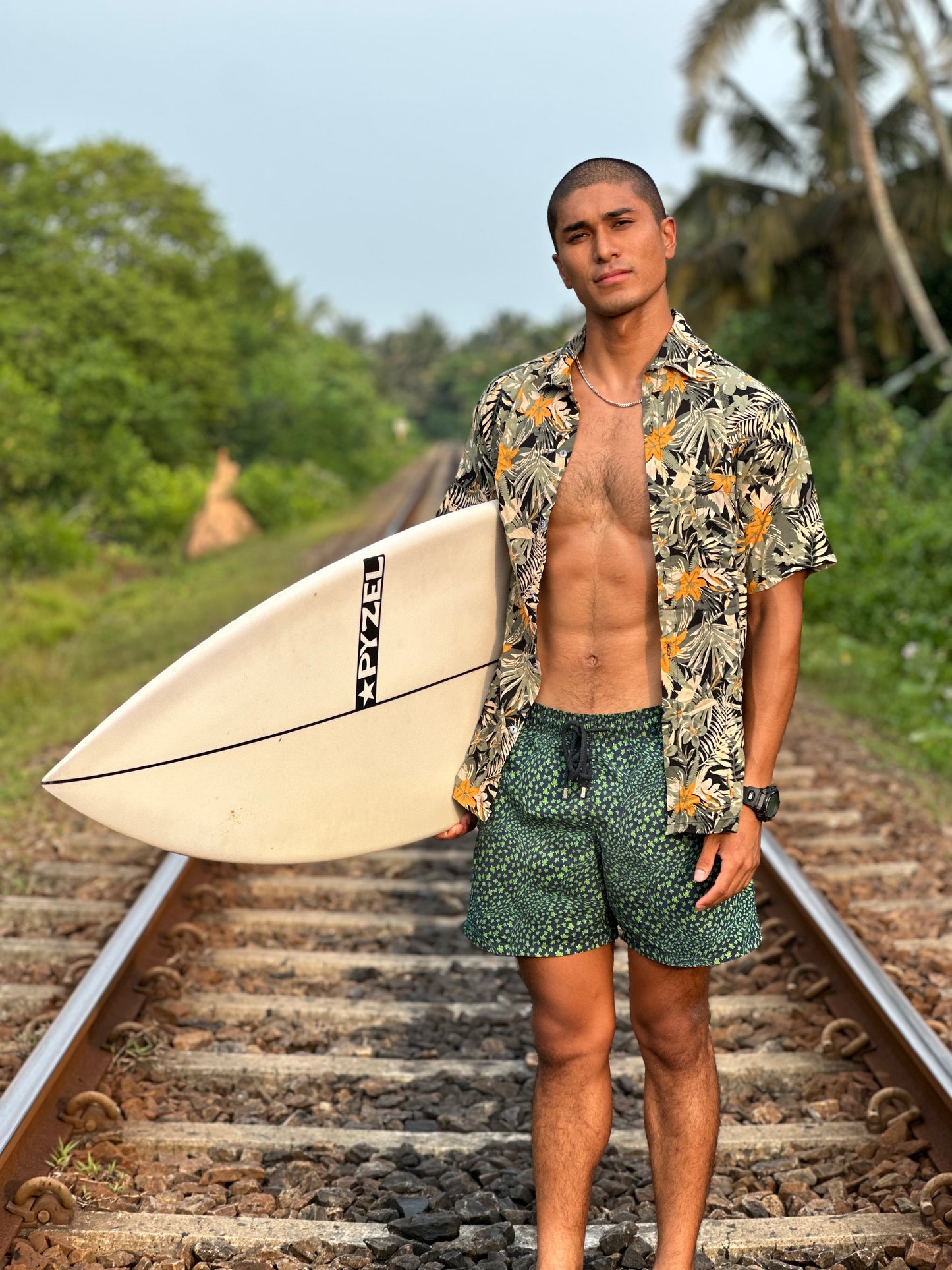 Shirt with Jungle Pattern - Bedreamer Tropical Collection - Be Dreamer Clothing