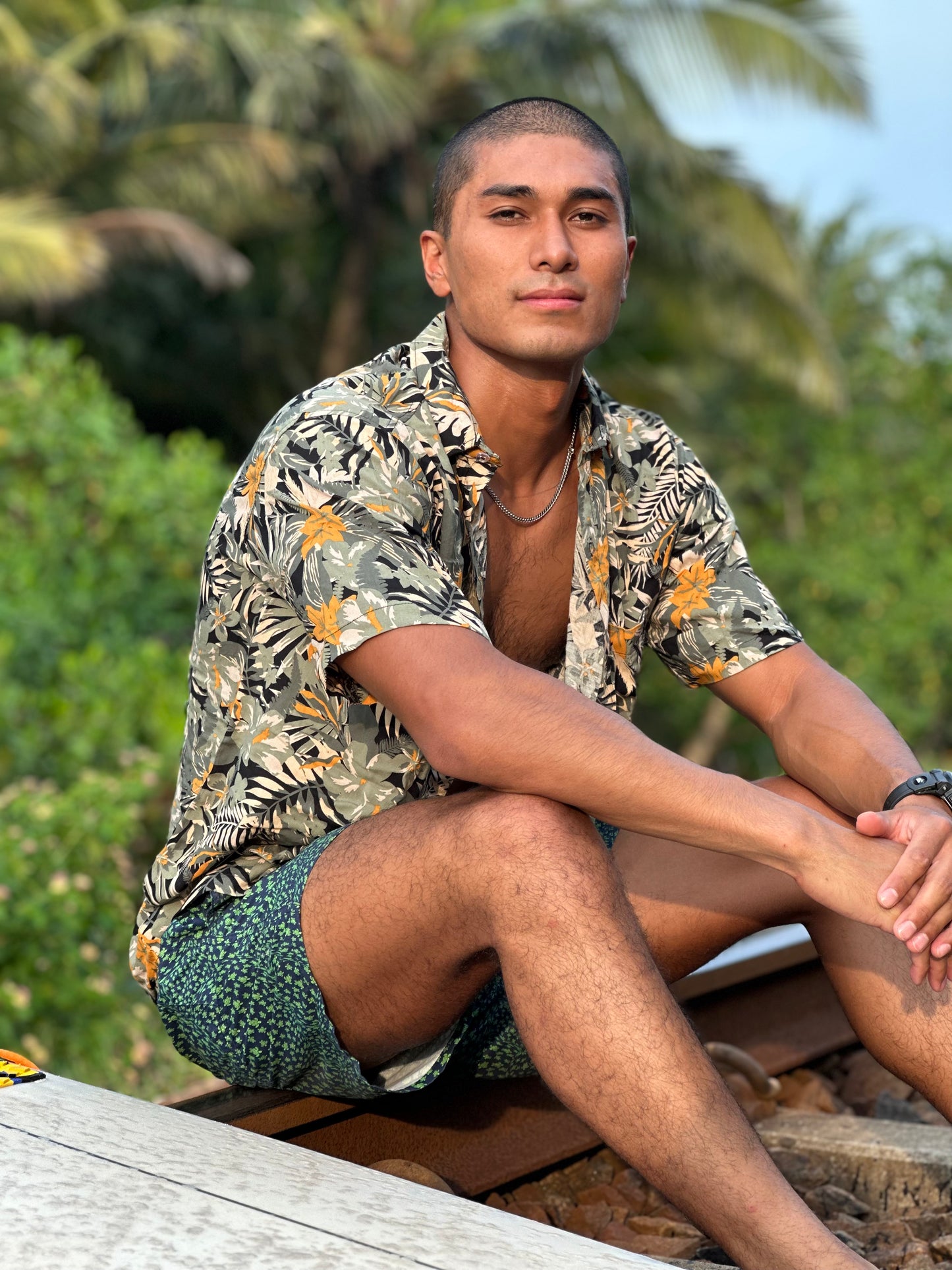 Shirt with Jungle Pattern - Bedreamer Tropical Collection - Be Dreamer Clothing